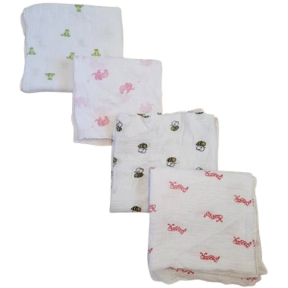 🌿aden + anais Muslin Swaddle Blanket Bundle [set of 4]🌿